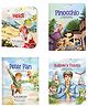 OSWAAL BOOKS Lil Legends Re-Imagined Classics: Illustrated Classic Story Books for Kids  Heidi, Pinocchio, Peter Pan & Gulliver's Travels (Set of 4)