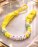 Badal Kidz Baby Pacifier Clip with Beads,BPA Free- Yellow