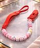 Badal Kidz Baby Pacifier Clip with Beads,BPA Free- Red