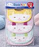 Badal Kidz Baby Cotton Printed Feeding Snap Button Aprons Bibs Everyday Use (Pack of 4)