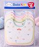 Badal Kidz Baby Cotton Printed Feeding Snap Button Aprons Bibs Everyday Use (Pack of 6)