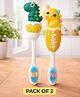 Badal Kidz Baby Toothbrush, Soft & Safe First Toothbrush for Kids (Pack of 2)- Green & Yellow