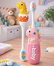 Badal Kidz Baby Toothbrush, Soft & Safe First Toothbrush for Kids (Pack of 2)- Yellow & Pink