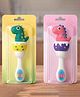 Badal Kidz Baby Toothbrush, Soft & Safe First Toothbrush for Kids (Pack of 2)- Pink & Green