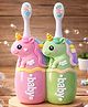 Badal Kidz Baby Toothbrush, Soft & Safe First Toothbrush for Kids (Pack of 2)- Green & Pink