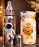Badal Kidz Stainless Steel Bottle With Soft Bottle Cover, 250 ml- Astro Design & Yellow