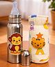 Badal Kidz Stainless Steel Bottle With Soft Bottle Cover, 250ML- Monkey Design & Yellow