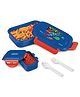 Milton Candy Tiffin with Super Man Print Kids Lunch Box Leak Proof Food Grade Container with Spoon & Fork 520 ml - Blue
