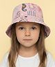 Vritraz Cotton Woven Sea Life Printed Bucket Hat - Pink - Circumference - 52-56 Cm