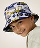 Vritraz Cotton Woven Construction Tractor Printed Bucket Hat - Blue -  Circumference - 52-56 Cm