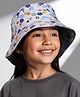 Vritraz Cotton Woven Floral Printed Bucket Hat - Blue - Circumference - 52 - 56 Cm