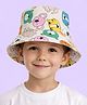 Vritraz Cotton Woven Animal Printed Bucket Hat - Beige -Circumference - 52 - 56 Cm