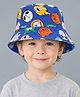 Vritraz Cotton Woven Animal Printed Bucket Hat - Blue - Circumference - 52 - 56 Cm