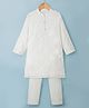 Babyhug Georgette Woven Full Sleeves Embroidered Kurta Pyjama Set - White