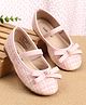 Babyoye Slip On Ballerina With Bow Applique - Pink