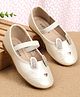 Babyoye Slip On Ballerina With Ear & Heart Applique - White