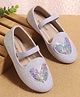 Babyoye Slip On Closed Toe Ballerinas with Heart Detailing - Purple