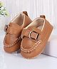 Cute Walk by Babyhug Velcro Closure Solid Booties - Brown