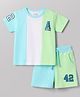 Babyhug Single Jersey Knit Half Sleeves Cut N Sew T-Shirt & Shorts Set - Multicolor