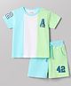 Babyhug Single Jersey Knit Half Sleeves Cut N Sew T-Shirt & Shorts Set - Multicolor