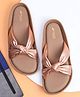 TRASE Knot Detailed Slip On Sandals - Rose Gold