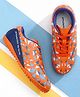 Pine Active Lace Closure Geometric Printed Football Shoes - Orange