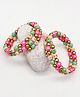 Lime By Manika Stone & Beads Embellished Bracelets - Pink Sea Green & Gold