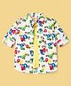 Rikidoos Cotton Woven Full Sleeves Shirt With Attached T-Shirt & Motorcycle Print - Lemon Yellow & White