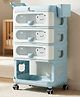 R For Rabbit Kiddo Korner Storage Unit With Bear Print -  Blue & Cream
