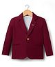 Rikidoos Cotton Woven Full Sleeves Solid Blazer - Maroon
