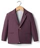 Rikidoos Cotton Woven Full Sleeves Solid Blazer - Purple