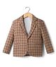 Rikidoos Cotton Woven Full Sleeves Checks Blazer - Brown