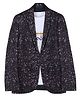 Charchit Cotton Blend Woven Abstract Printed Blazer With Half Sleeves Tee - Rust
