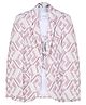CAVIO Cotton Blend Woven Abstract Printed Blazer With Half Sleeves Tee - Pink