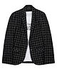 Charchit Cotton Blend Woven Full Sleeves Checked Blazer With Tee - Black