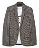 Charchit Cotton Blend Woven Full Sleeves Solid Blazer With Tee - Brown