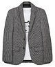 Charchit Cotton Blend Woven Full Sleeves Solid Blazer With Tee - Dark Grey
