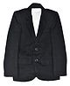 Charchit Cotton Blend Woven Full Sleeves Textured Blazer With Tee Set - Black