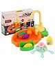 FunBlast Colorful Kitchen Sink with Vegetable and Washing Dish Set for Kids  Pack of 1 Set (Random Color)