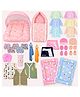 Toddylon Newborn Baby Essentials Kit 30 Items Combo Set for New Born 0-6 Months - Pink