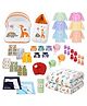 Toddylon Newborn Baby Essentials Kit 33 Items Combo Set for New Born 0 to 6 Months Orange