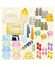 Toddylon Newborn Baby Essentials Kit 42 Items Combo Set 0-6 Months Baby Combo Pack - Yellow