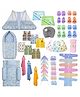 Toddylon Newborn Baby Essentials Kit 46 Items Combo Set for New Born 0 to 6 Months Blue