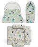 Toddylon 3 Pcs Bedding Set for New Born Baby Bed Sleeping Essentials 0 to 6 Months Grey