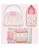 Toddylon Baby Bedding Set for New Born 0-6 Months 3 Pcs Newborn Baby Bed Set - Pink