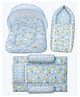 Toddylon Baby Bedding Set for New Born 0-6 Months 3 Pcs Newborn Baby Bed Set - Blue