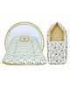 Toddylon Baby Bedding Set for New Born Baby Bed with Mosquito Net & Carry Bag - Orange