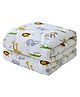 Toddylon Baby Blanket For New Born & Kids Animal Printed Breathable Lightweight Comforter  - White