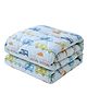 Toddylon Baby Blanket for New Born & Kids Car Printed Breathable Lightweight Comforter - Blue