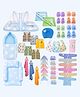Toddylon 45 in 1 for New Born Baby Combo Gift Set Baby Essentials  Daily Items Combo 0-6 Months - Blue